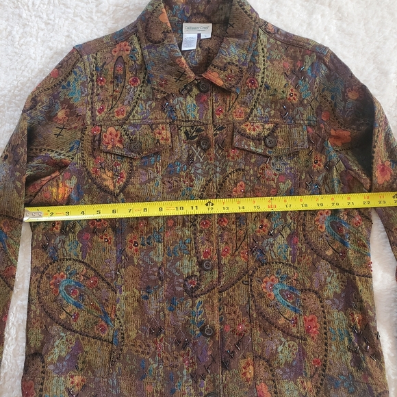 AUTUMN Colors BEADED Jacket from Coldwater Creek. Good CONDITION. - Picture 6 of 7